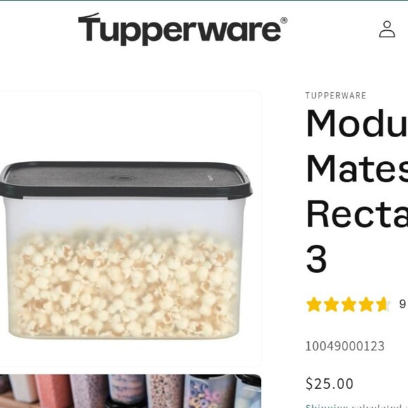 Tupperware Modular Mates Rectangular Food Storage Containers Set of 4 - Picture 5 of 8
